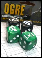 Dice : Dice - Game Dice - Ogre Green and Black by Steve Jackson Games - JA Collection Feb 2024